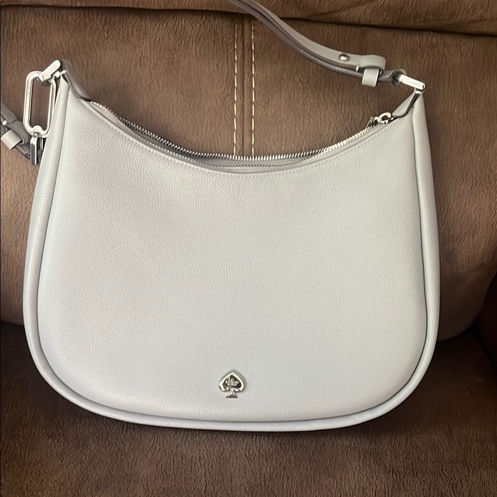 Kate Spade Gray Shoulder Bag with Minimalist Design